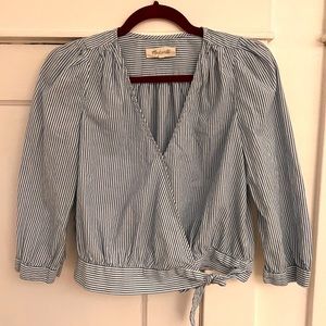 Madewell wrap front blouse
